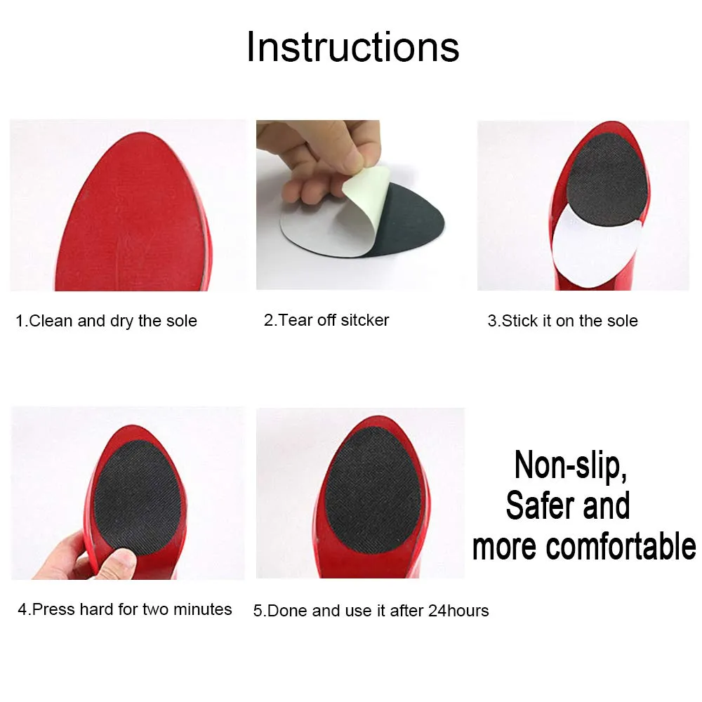 22 Pieces Upgraded Self-Adhesive Non-Slip Sole Pads and Heel Shoe Grips Liner, Shoe Insoles Foot Care Protector, Skid Proof Sole Sticker