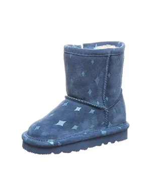 Bearpaw Kids Girl's Elle Zipper (Toddler/Little Kid) Teal Fur Lined Booties