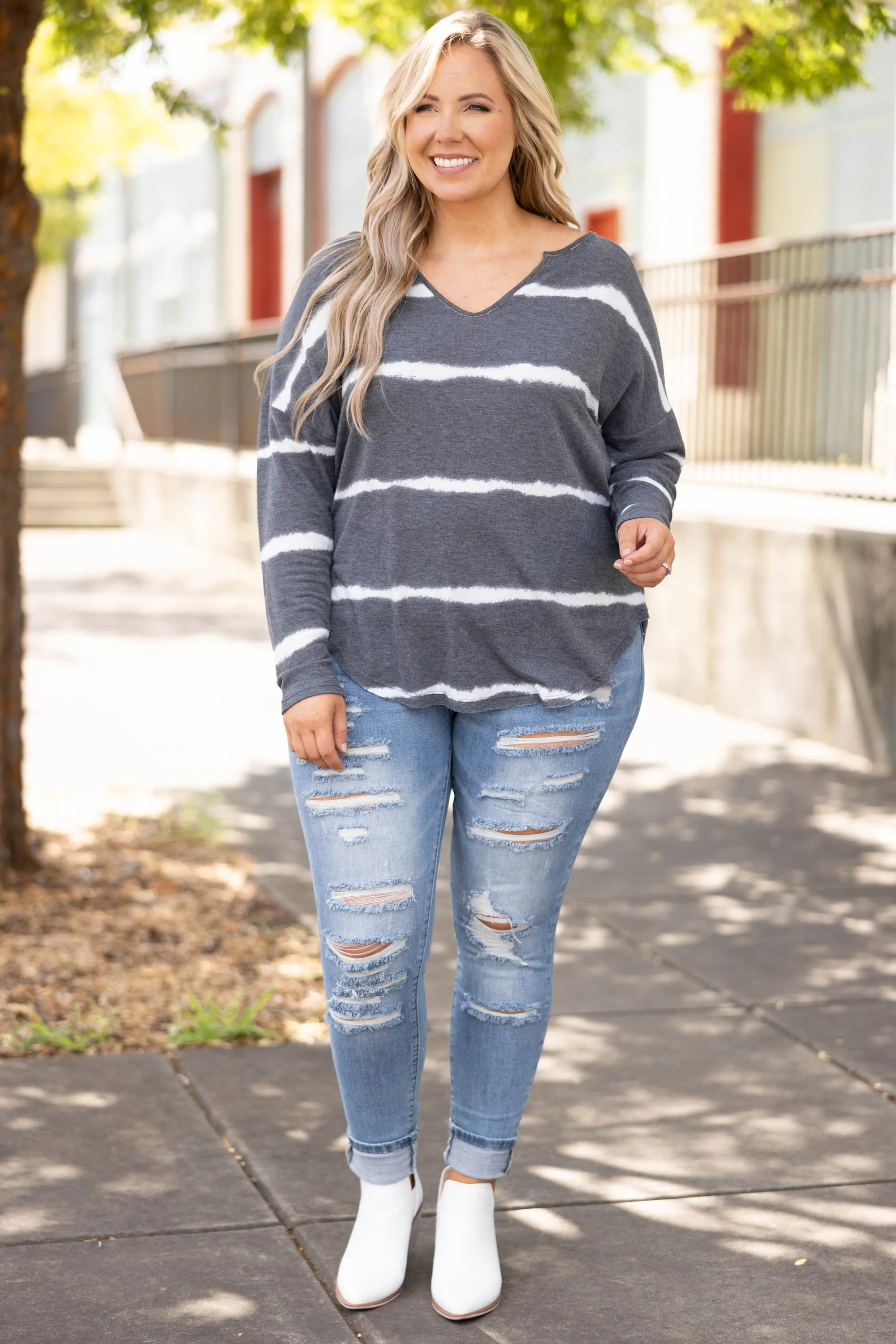 Careless Whisper Top, Charcoal