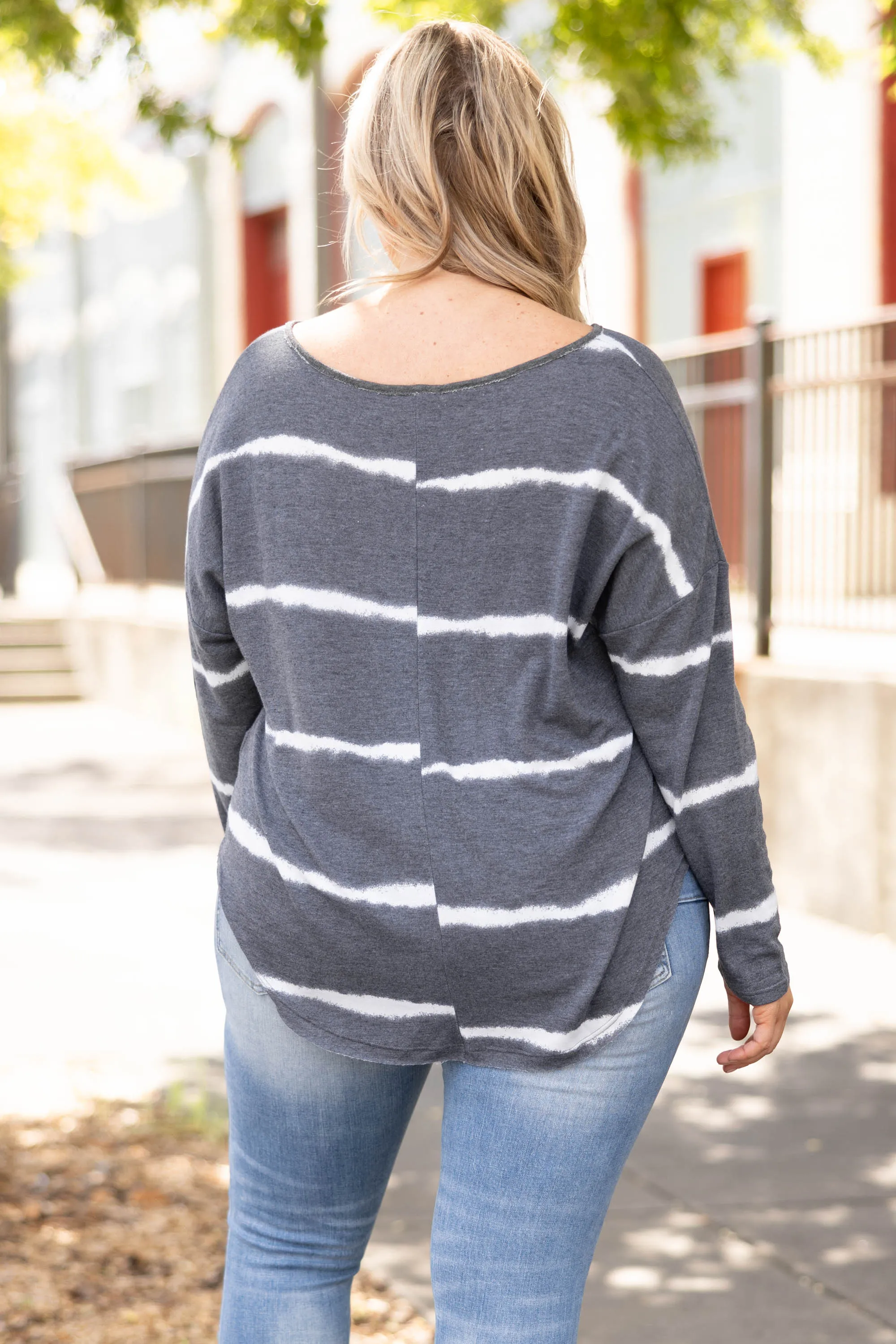 Careless Whisper Top, Charcoal