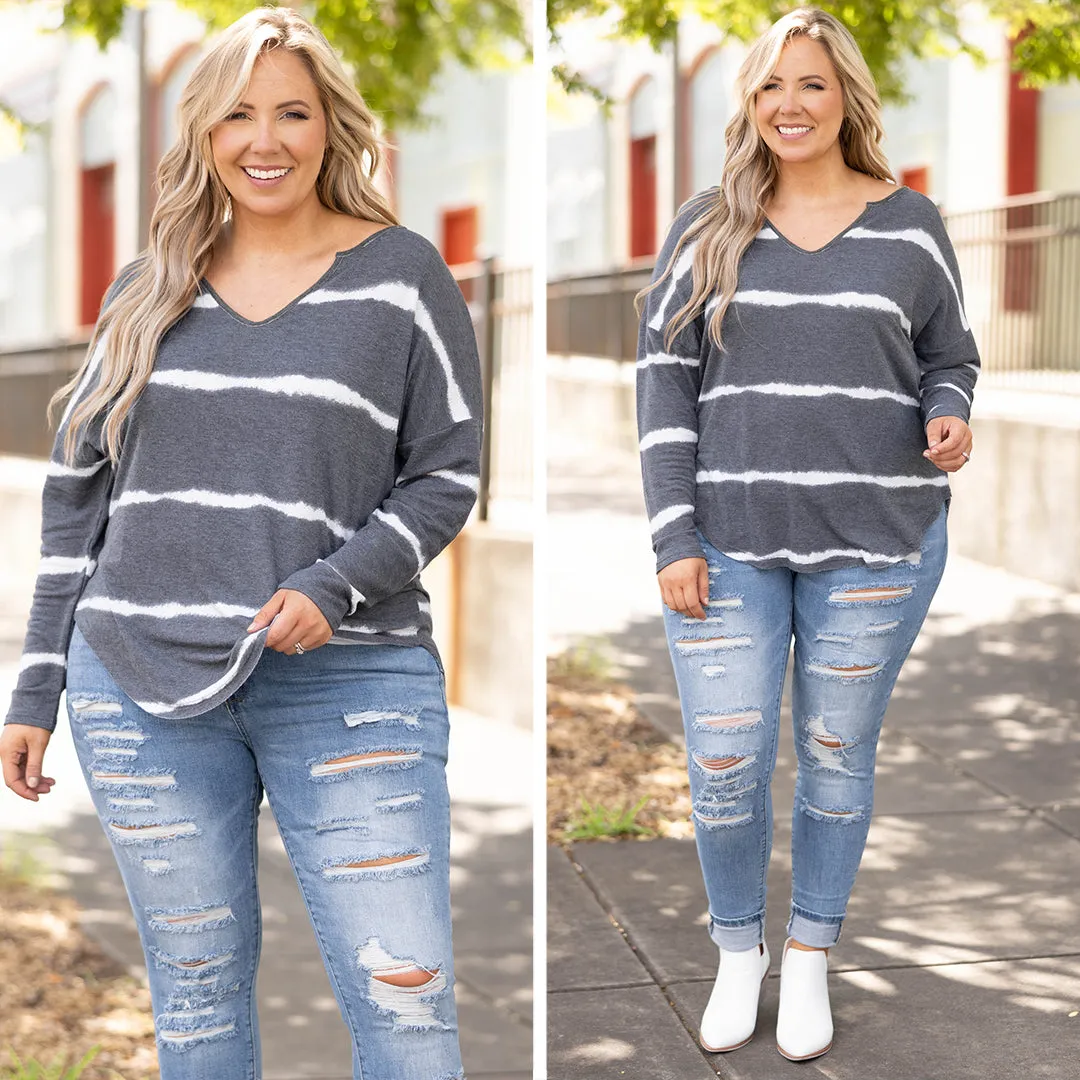 Careless Whisper Top, Charcoal