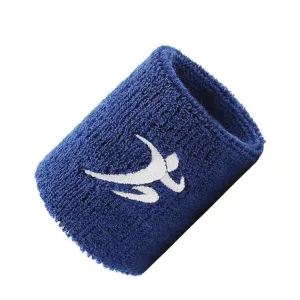 Cotton Sport Sweatband Elastic Fitness Wristband for Running / Workout / Tennis - Blue