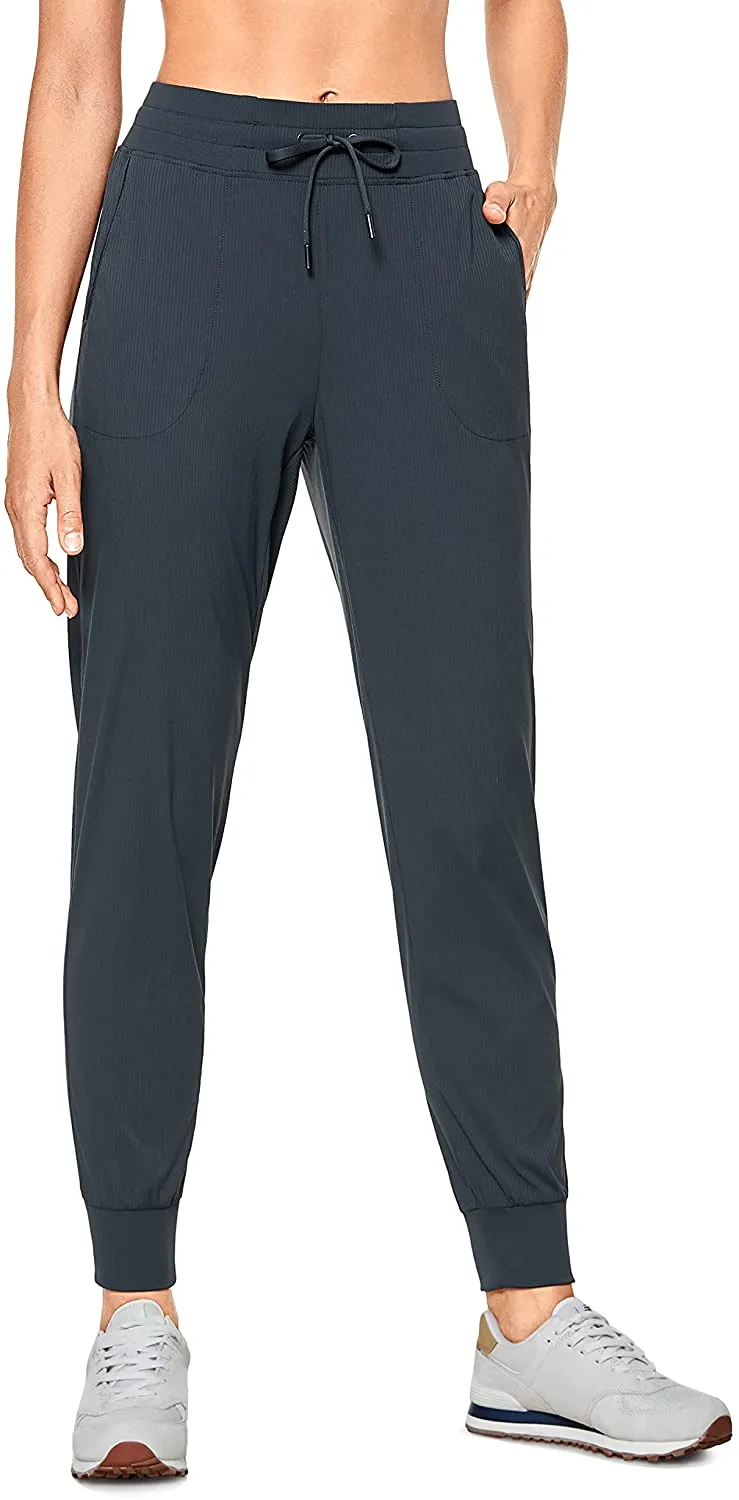CRZ YOGA Women's High Waist Workout Studio Joggers 27.5" - Lightweight All-Day Tapered Pants