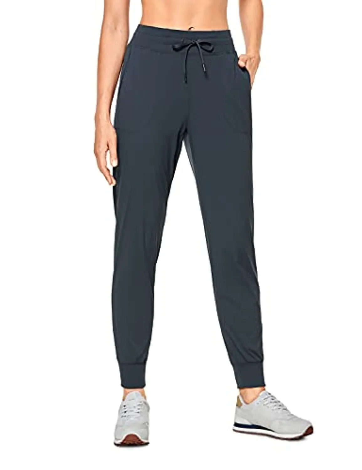 CRZ YOGA Women's High Waist Workout Studio Joggers 27.5" - Lightweight All-Day Tapered Pants