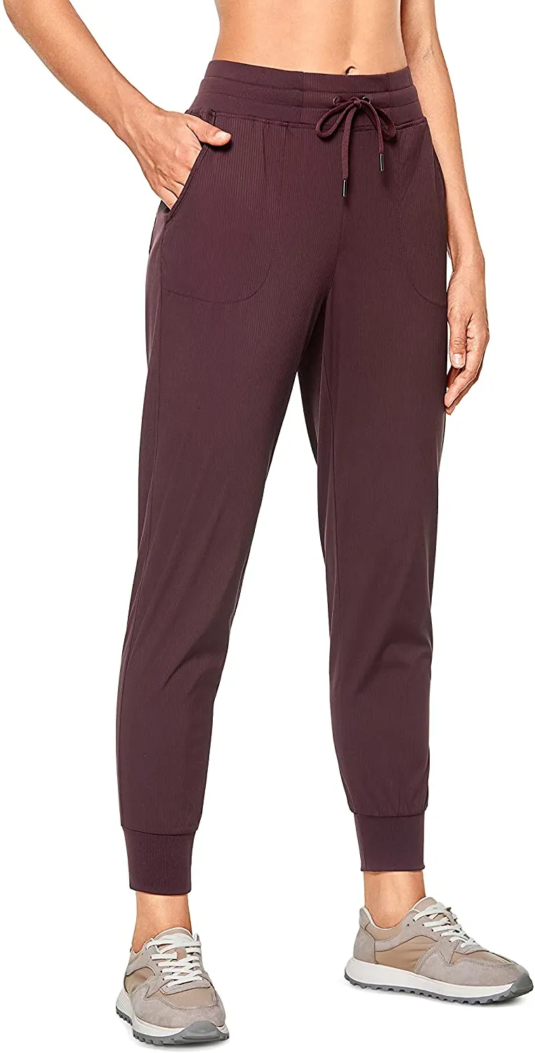 CRZ YOGA Women's High Waist Workout Studio Joggers 27.5" - Lightweight All-Day Tapered Pants