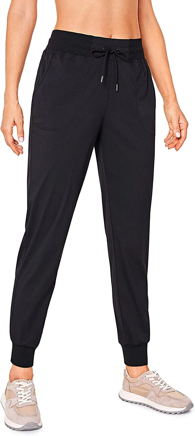 CRZ YOGA Women's High Waist Workout Studio Joggers 27.5" - Lightweight All-Day Tapered Pants