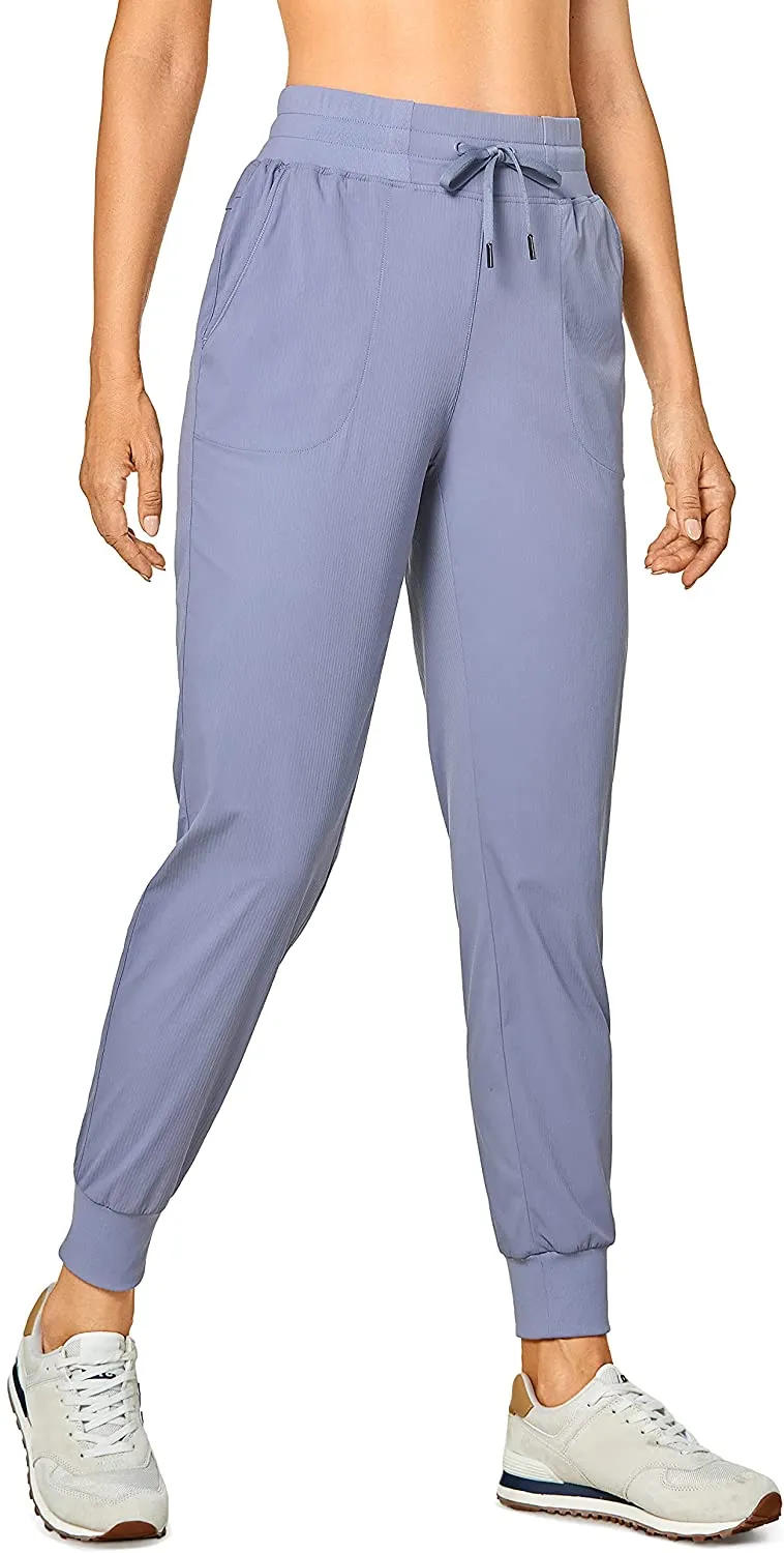 CRZ YOGA Women's High Waist Workout Studio Joggers 27.5" - Lightweight All-Day Tapered Pants
