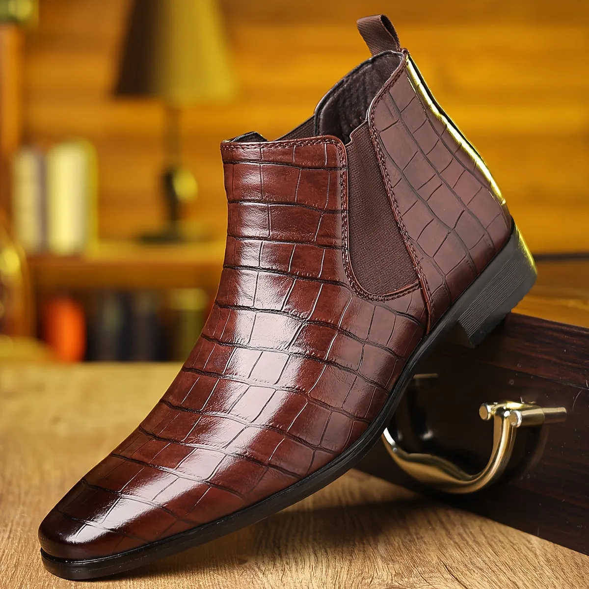 Elsa | Elegant Square-Toe Chelsea Boots