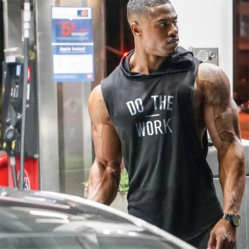 (Free Shipping) Muscle guys Brand clothing Bodybuilding hoodie Shirt Fitness Men Tank Top