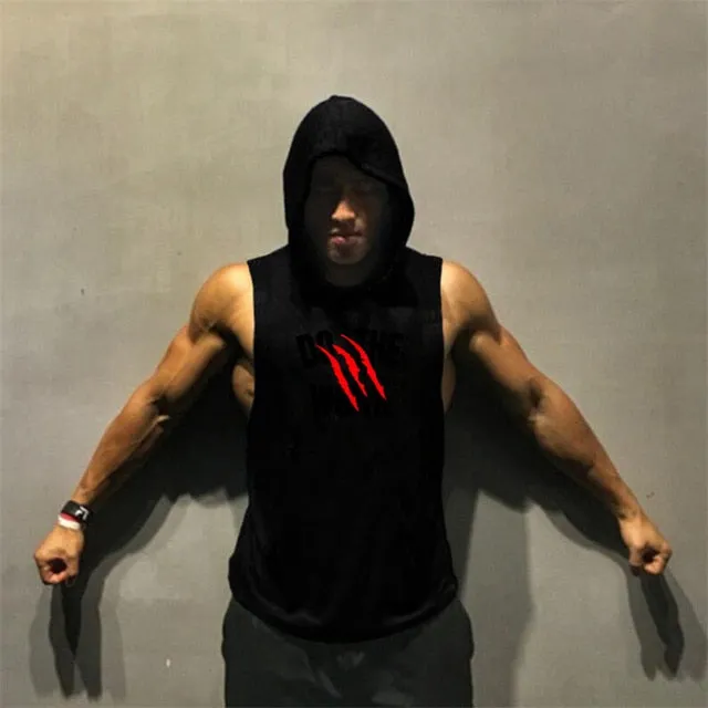(Free Shipping) Muscle guys Brand clothing Bodybuilding hoodie Shirt Fitness Men Tank Top