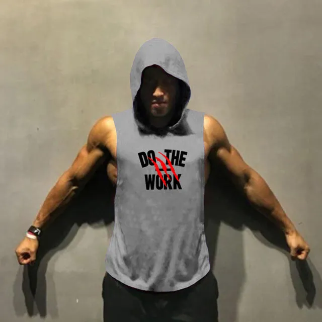 (Free Shipping) Muscle guys Brand clothing Bodybuilding hoodie Shirt Fitness Men Tank Top