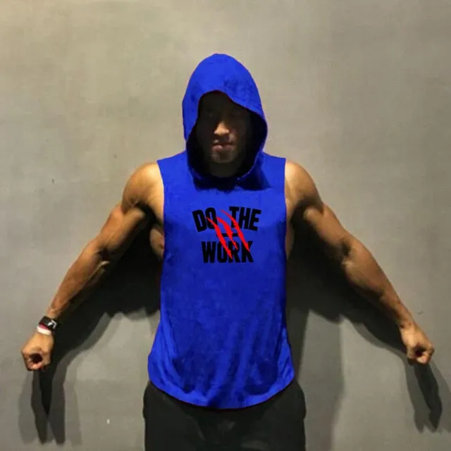 (Free Shipping) Muscle guys Brand clothing Bodybuilding hoodie Shirt Fitness Men Tank Top