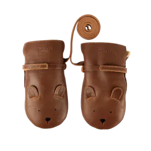 Kapi Classic Mittens | Bear | Cognac Classic Leather