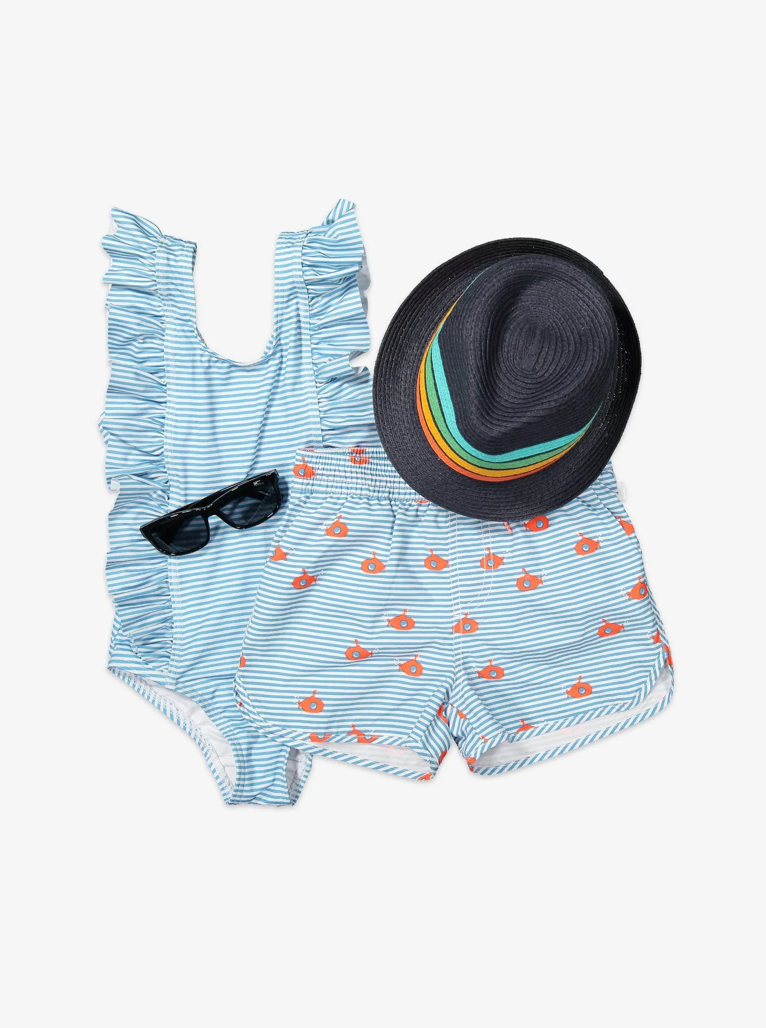 Nautical Stripe Kids Swimsuit