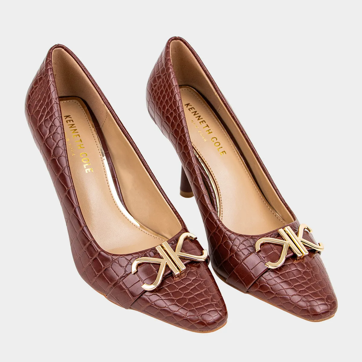 Rian Kc Buckle Pump Calzado Casual De Tacon Para Mujer