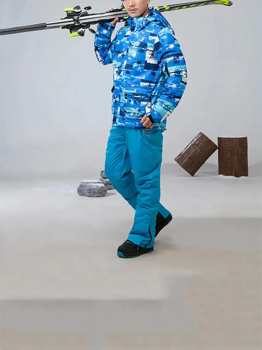 Riuiyele Men Skiing Snowboarding Shell Jacket Waterproof