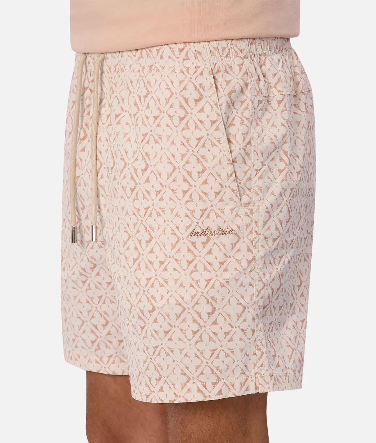 The Avila Swim Short - White/Orchid