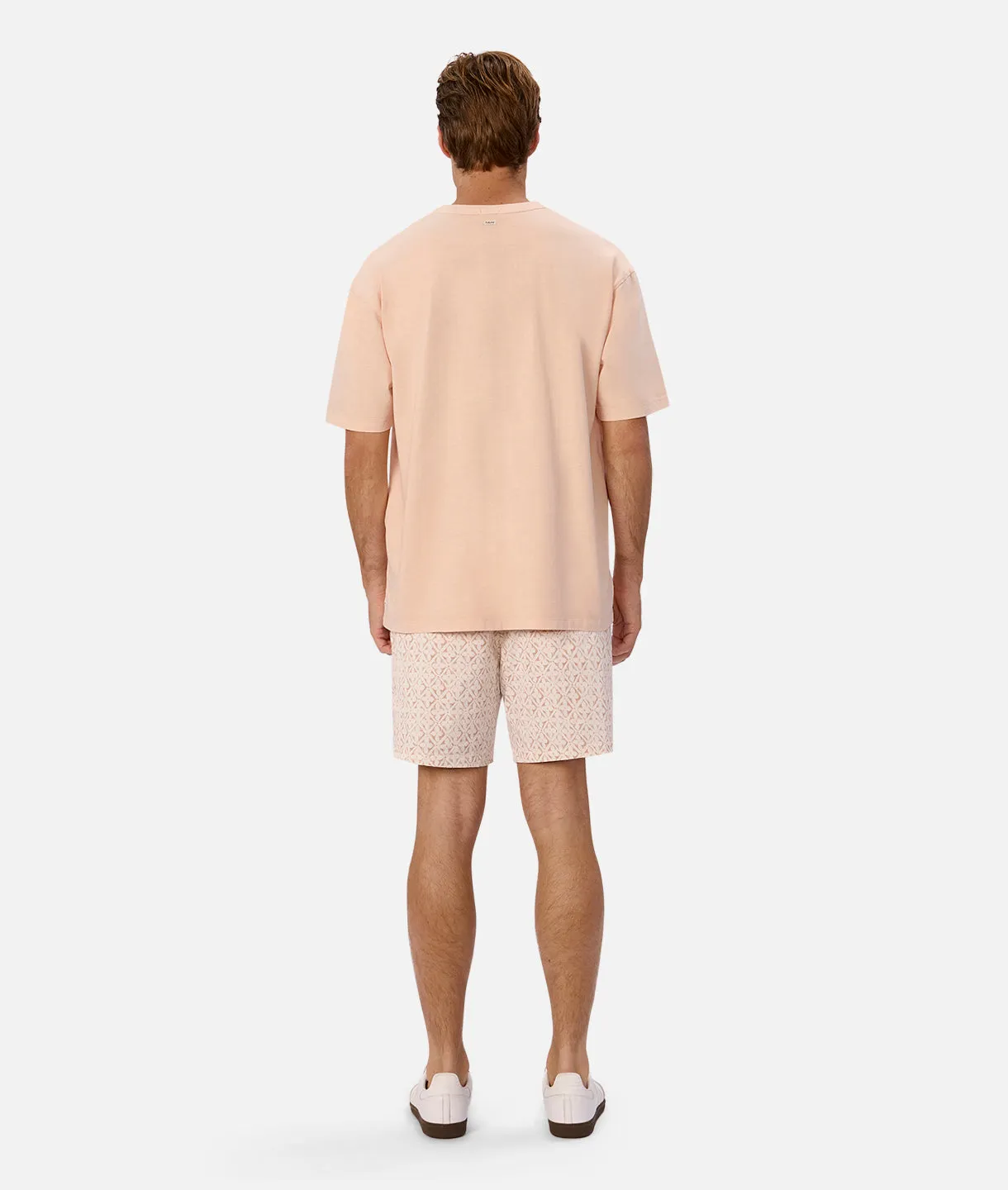 The Avila Swim Short - White/Orchid