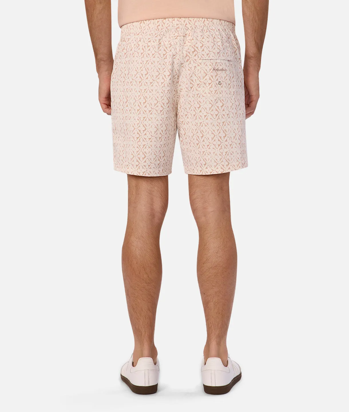 The Avila Swim Short - White/Orchid