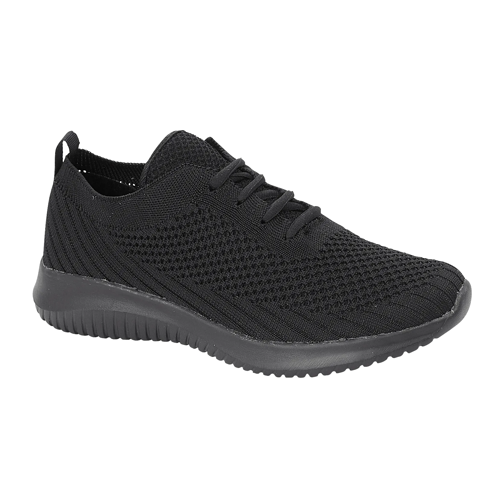 TRINITY LADIES BLACK TRAINERS