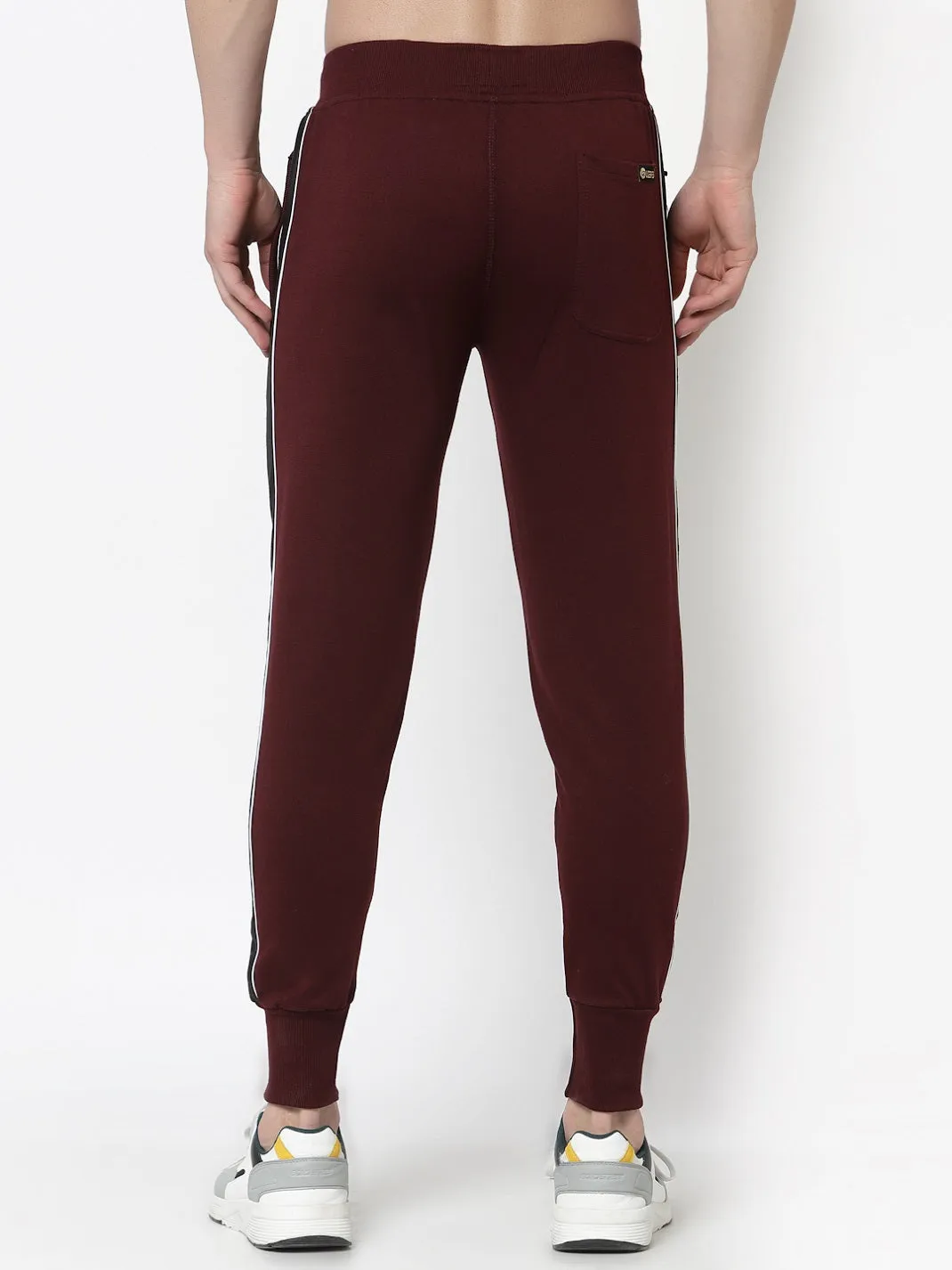 UZARUS Men's Cotton Regular fit Joggers Track Pants with 2 Zippered Pockets
