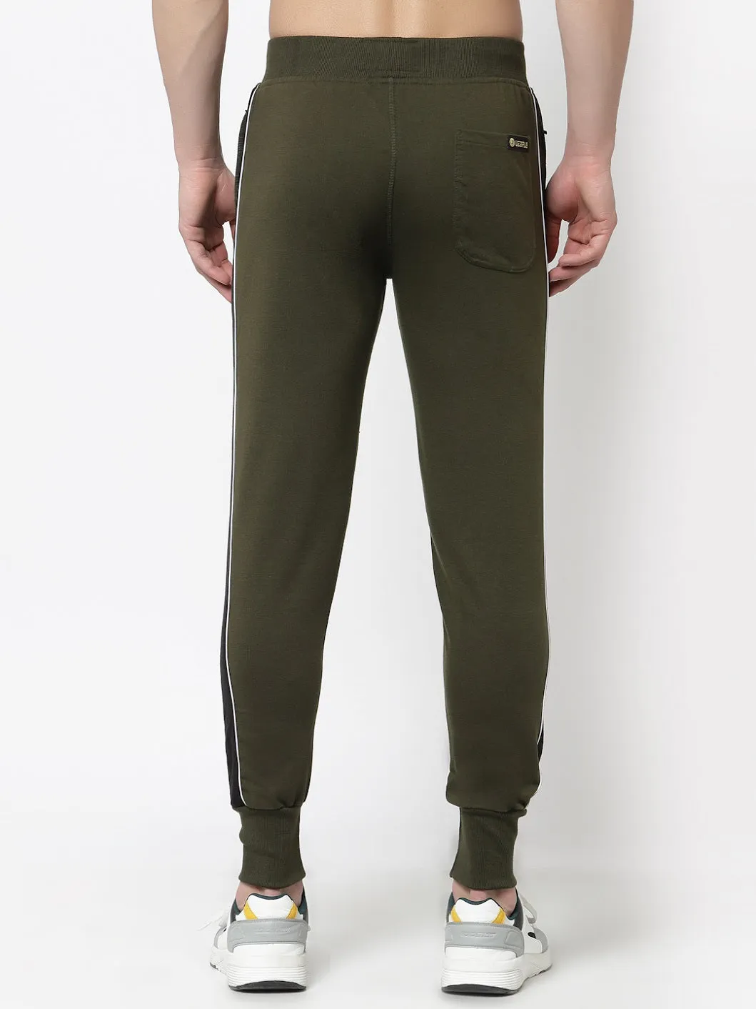 UZARUS Men's Cotton Regular fit Joggers Track Pants with 2 Zippered Pockets