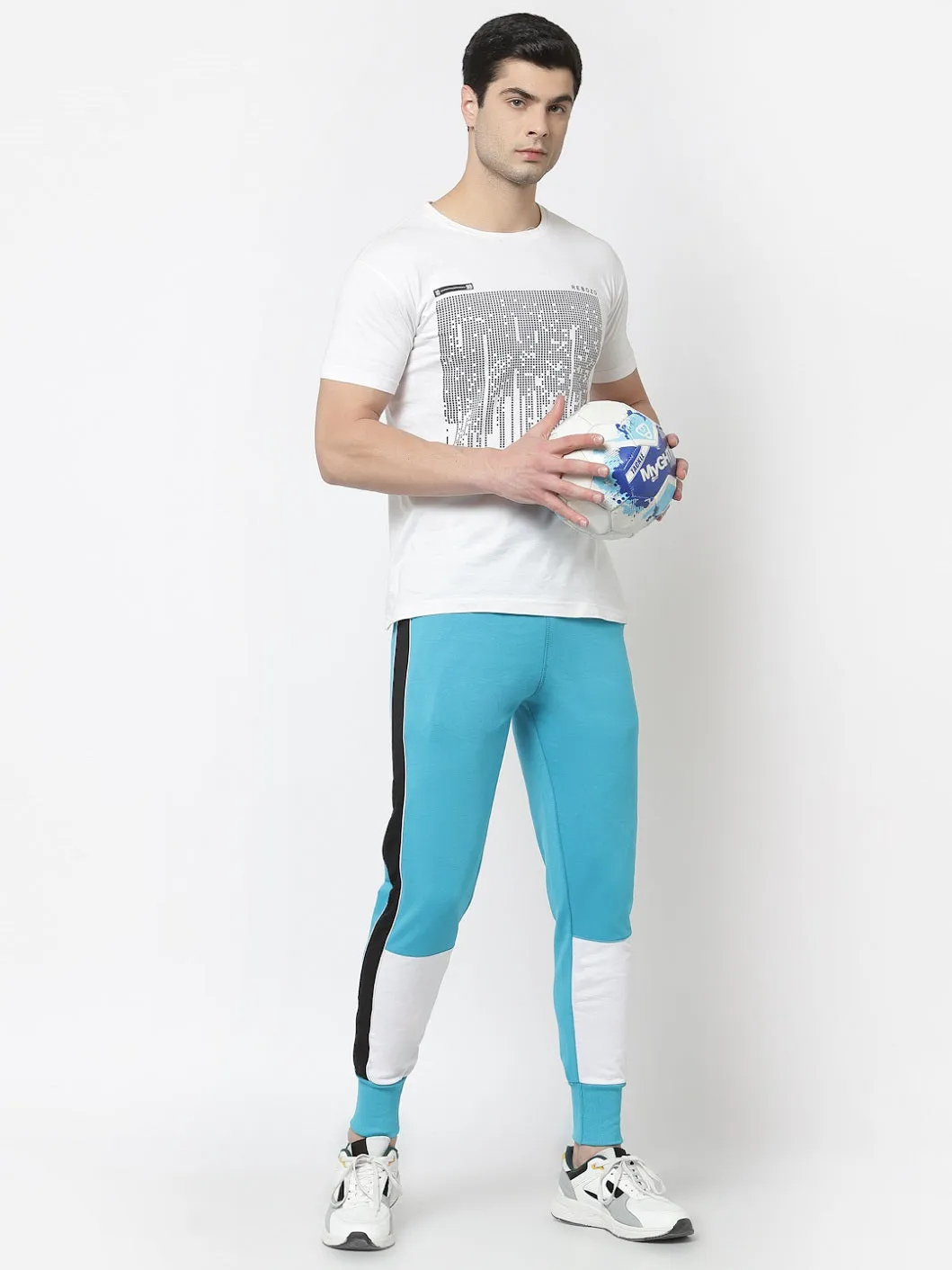 UZARUS Men's Cotton Regular fit Joggers Track Pants with 2 Zippered Pockets