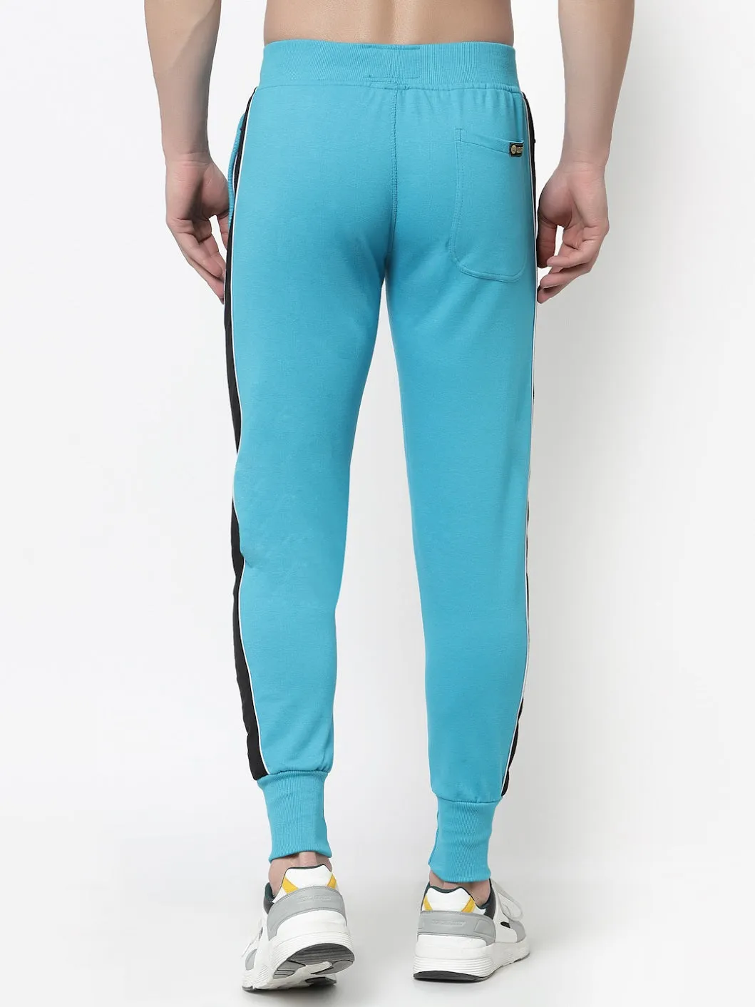 UZARUS Men's Cotton Regular fit Joggers Track Pants with 2 Zippered Pockets