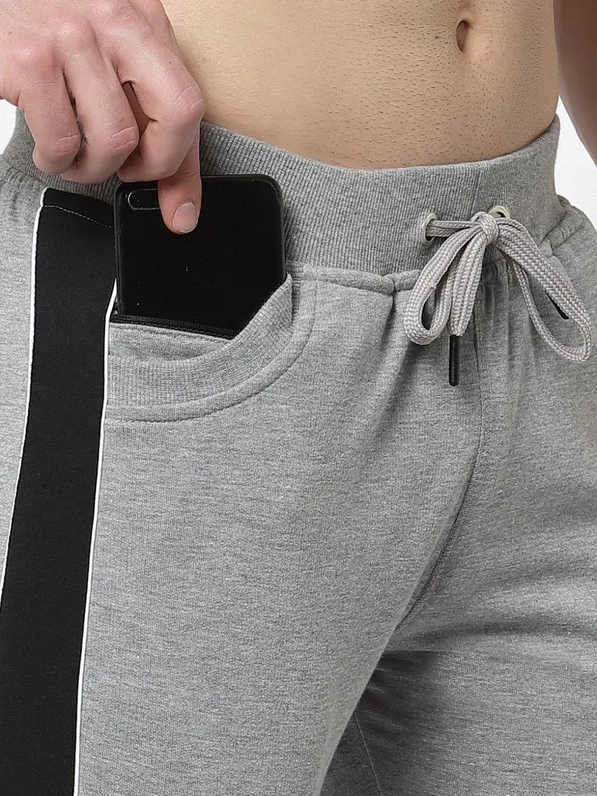 UZARUS Men's Cotton Regular fit Joggers Track Pants with 2 Zippered Pockets