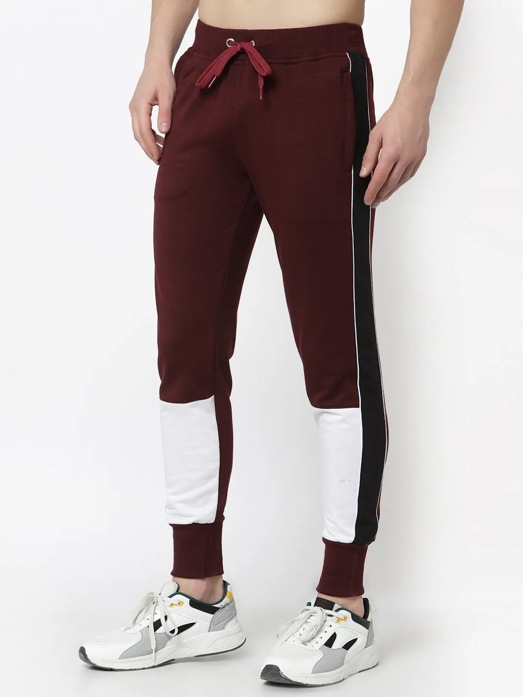 UZARUS Men's Cotton Regular fit Joggers Track Pants with 2 Zippered Pockets