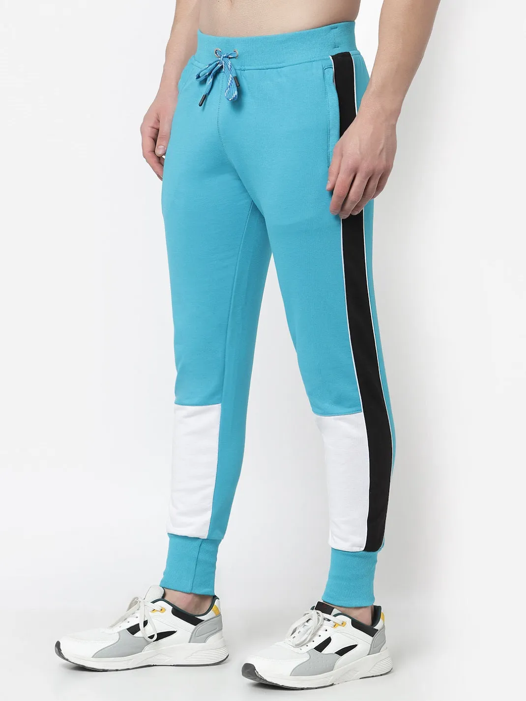 UZARUS Men's Cotton Regular fit Joggers Track Pants with 2 Zippered Pockets