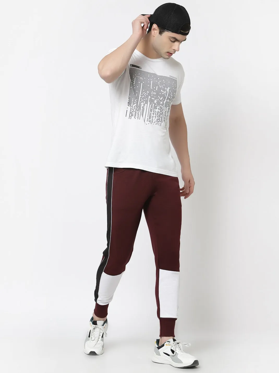 UZARUS Men's Cotton Regular fit Joggers Track Pants with 2 Zippered Pockets