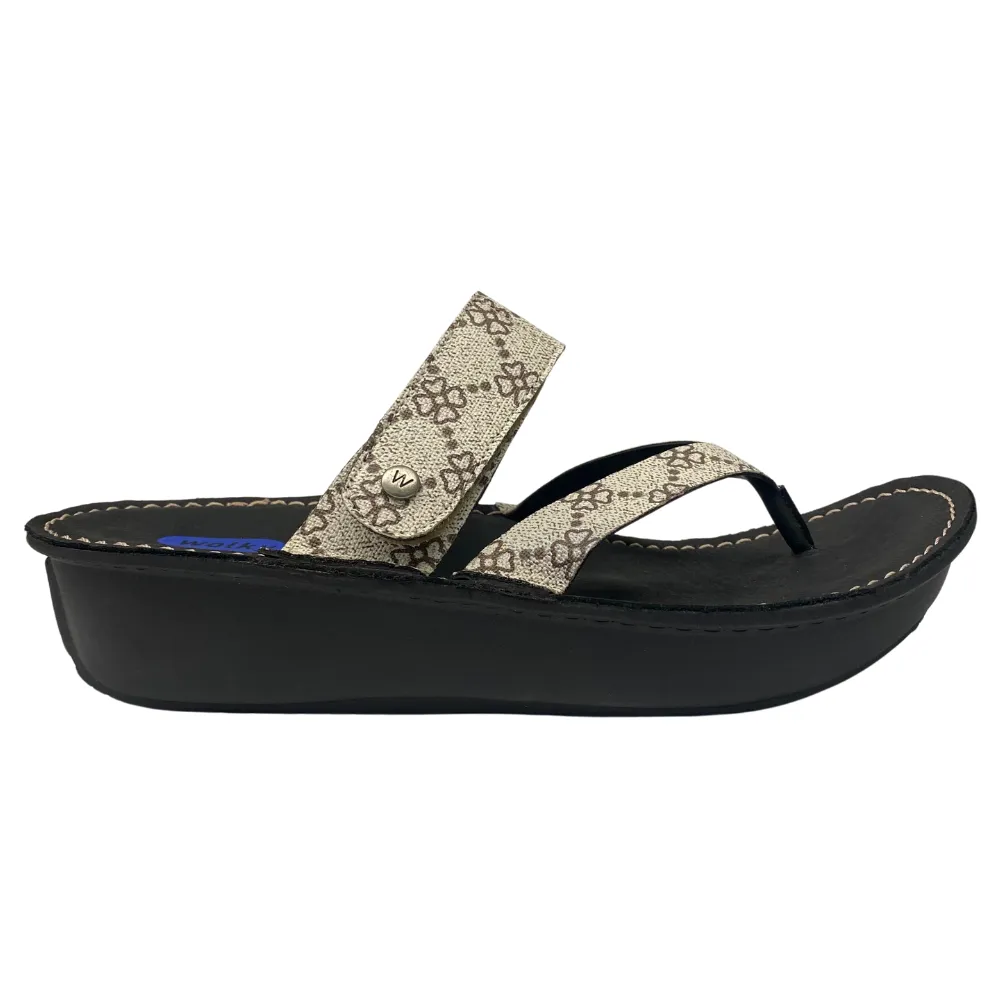 Wolky Tahiti Trebol Biocare Print Beige Sandal (Women's)